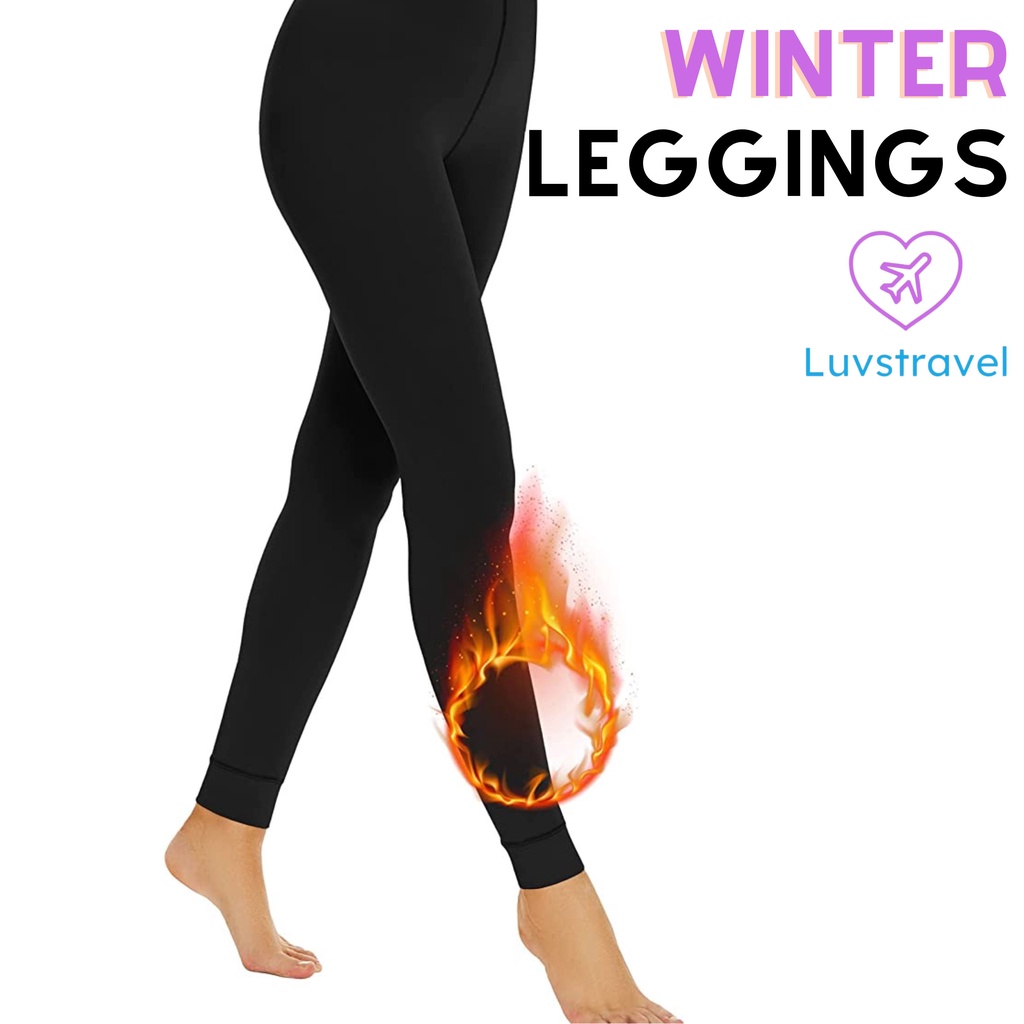 Women Fleeced Lined Thick Thermal Leggings Winter Wear Pants Warm Stockings