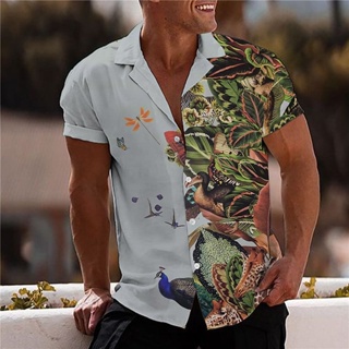 Hawaiian Men's Shirt For Summer Casual Oversized 3d Print Floral Short  Sleeve Luxury Style Beach Resort Streetwear Body Clothing