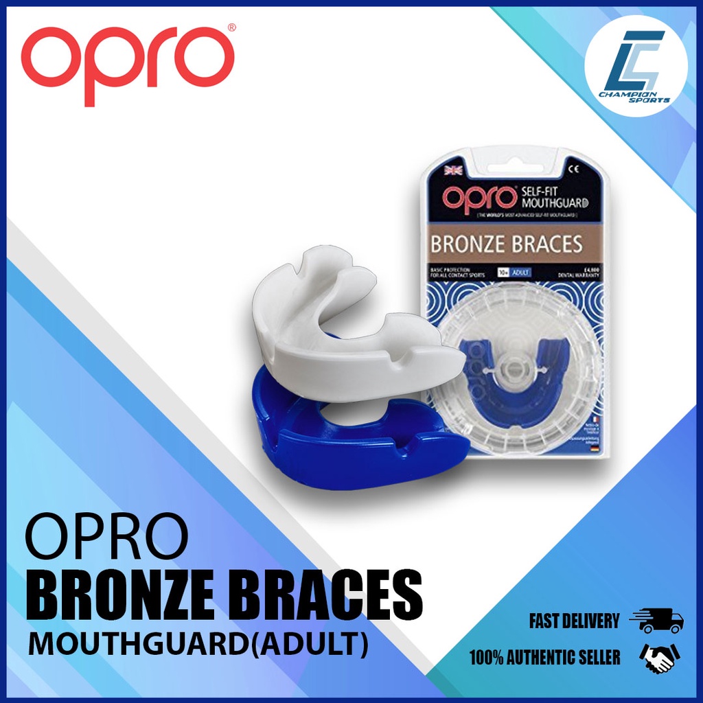 Opro Adult's Bronze Braces Mouthguard Shopee Singapore
