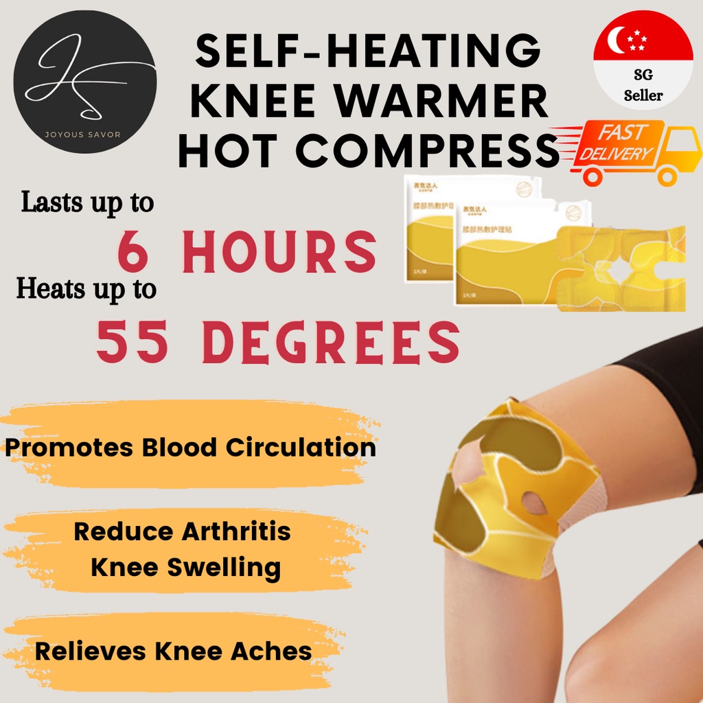 Steam Knee Warmers Travel Heat Warmer SelfHeating for Arthritis Stiff Knee Joint Pain Reduce