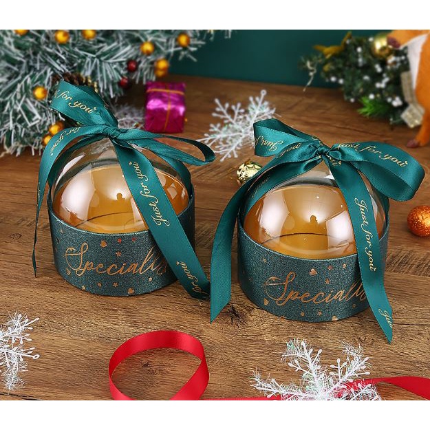 New Transparent Hemisphere Cake Boxes wedding Favor Candy Box Baby ...