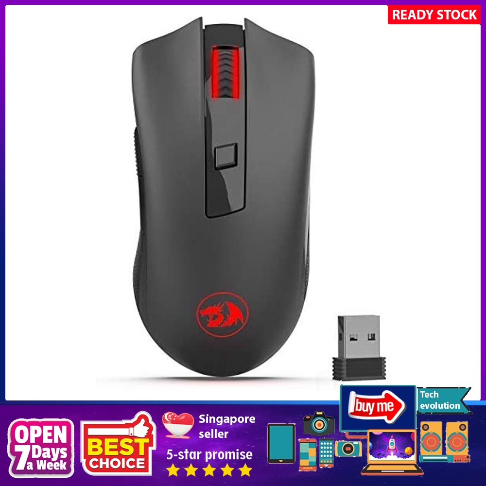 [sgstock] Redragon M652 Optical 2.4G Wireless Mouse with USB Receiver ...