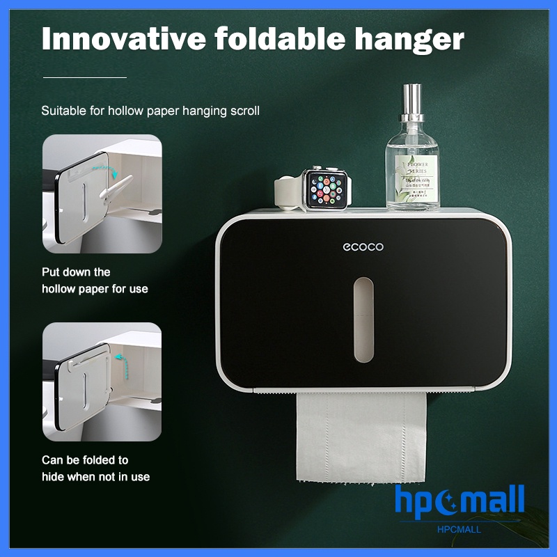【NDD Delivery】ECOCO Waterproof Paper Holder Toilet Tissue Box For ...