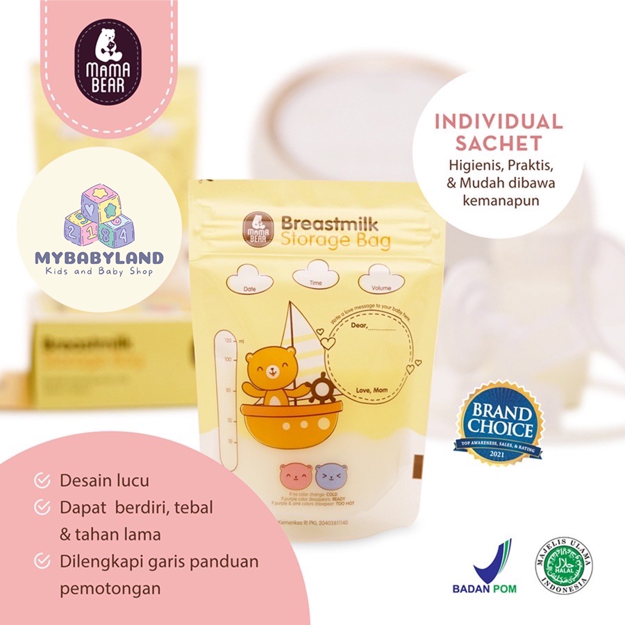 Mamabear Breast Milk Bag/Breast Milk Bag/Storage Bag Size 120ml (1Box