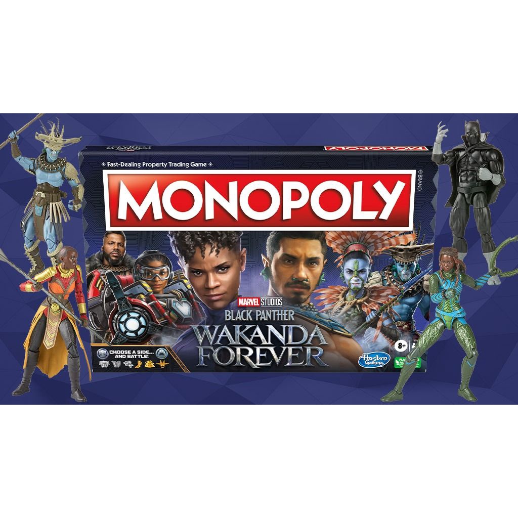 Monopoly Édition Black Panther : Wakanda Forever - Jeu De Société Hasbro 2022