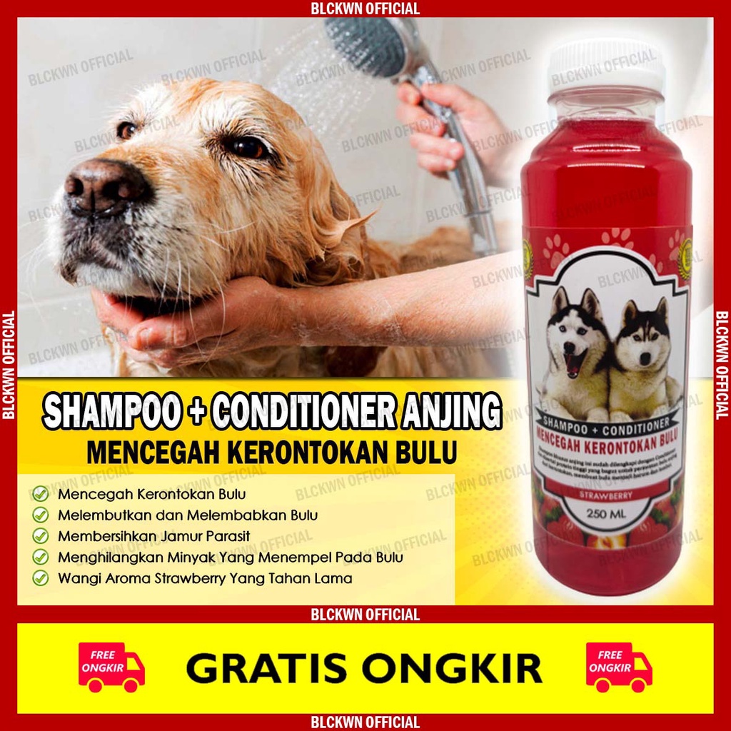 SAMPO Dog Shampoo Strawberry Scented Conditioner Prevents Hair Loss