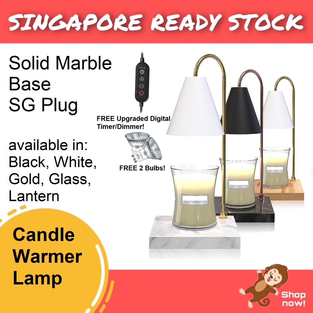 Candle Warmer Lamp Marble Base SG Plug Yankee Candle Small & Large Size