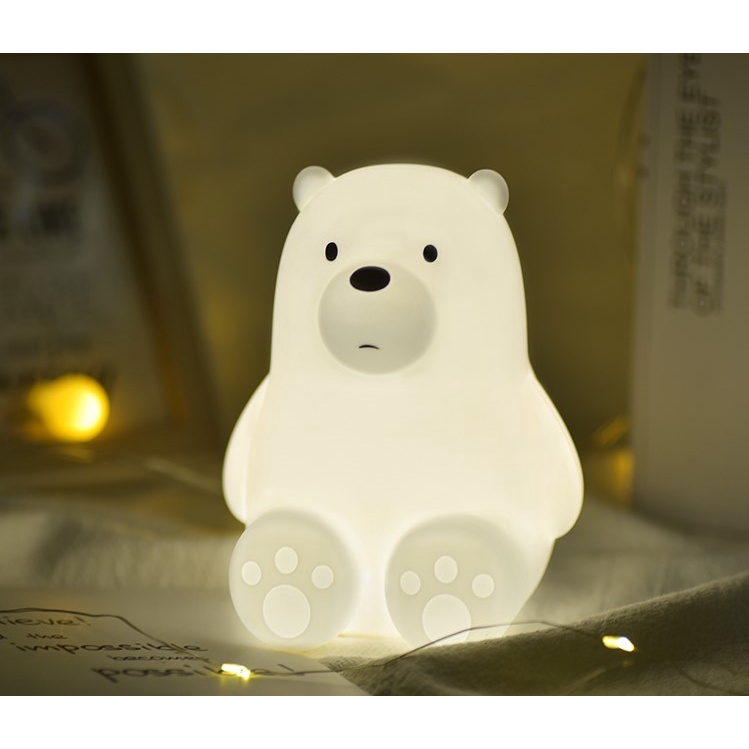 We Bare Bears Ice Bear Rechargeable Night Light Shopee Singapore