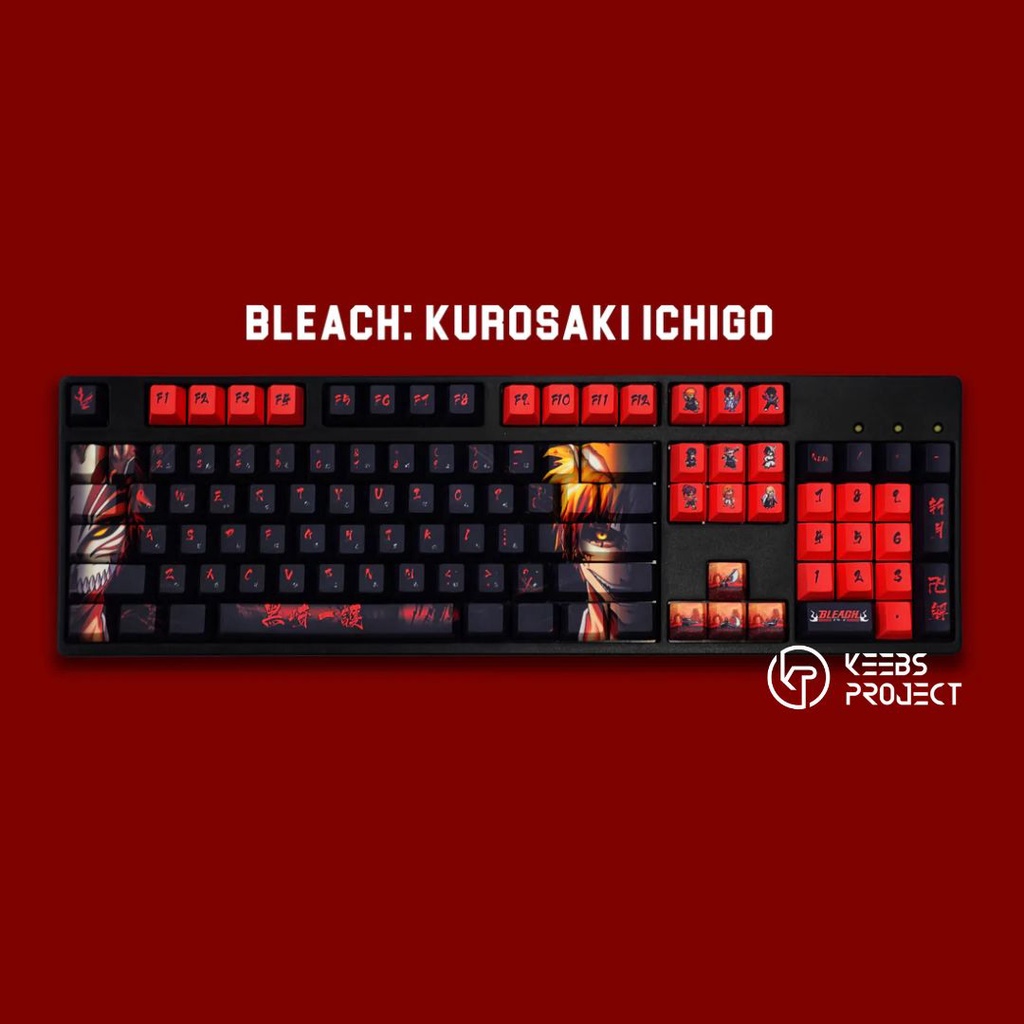 Bleach Keycaps Kurosaki Ichigo Anime Keycaps PBT Cherry Profile for