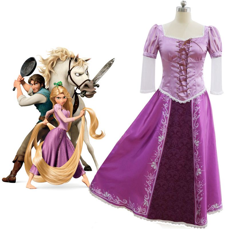 Rapunzel Princess Dress for Girls Toddler Halloween Christmas Cosplay Party  Costume 