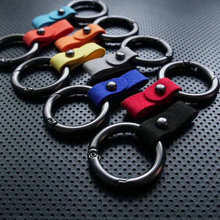Fashion Brand Suede Car Key Ring Metal Hanging Buckle Car Keychain ...