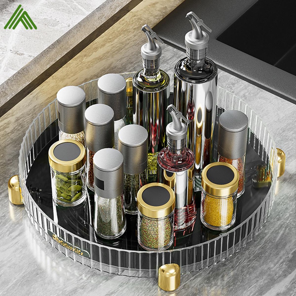 Lazy Susan Turntable Organizer Clear Rotating Turntable Organizer
