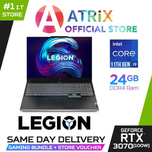 【Same Day Delivery】Lenovo Legion S7 16IAH7 | 82TF009KSB | 16" WQHD | i9-12900H | RTX3070 | 24GB RAM | 512GB