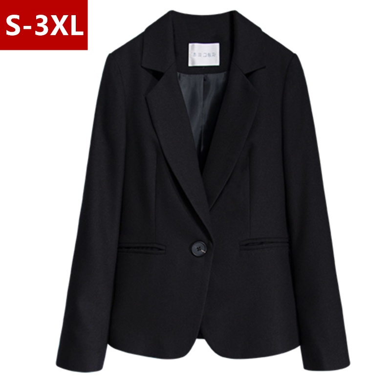 KOJOOIN Women's 3/4 Sleeve Blazer Jacket – Comfortable & Stretchy Office Wear In Black - View #12