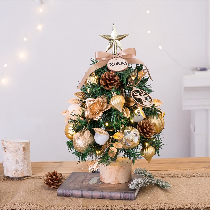 [iDS] D8 Christmas Tree 45cm (H) x 30cm (W) Free Ornaments Desktop