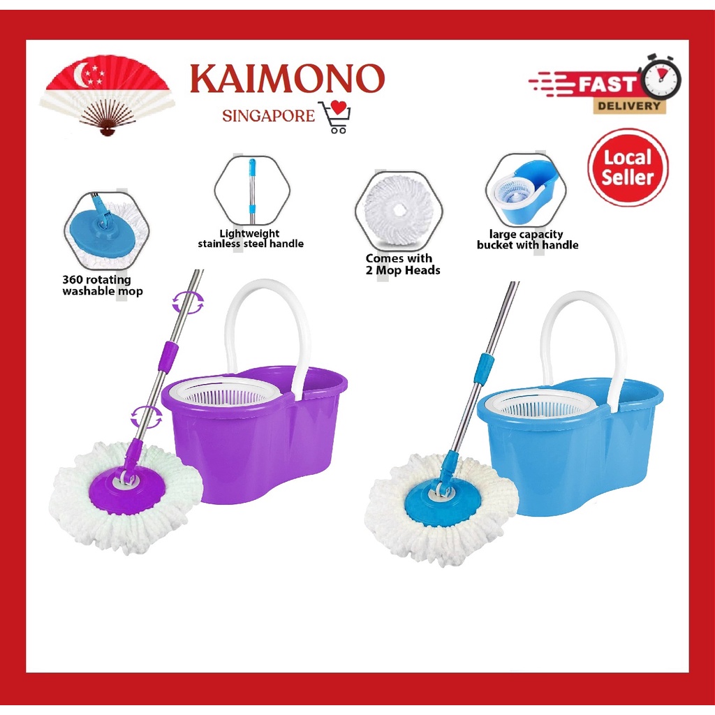 👍CHEAPEST!!!👍Spin Mop Bucket 360 Degree Cleaning with Stainless Steel