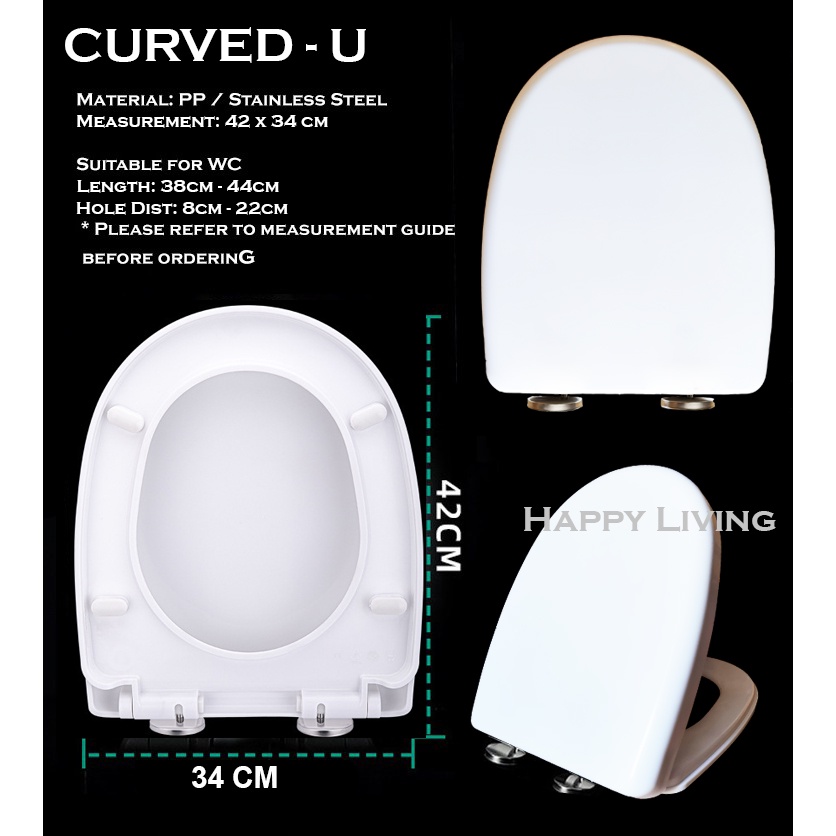 (SG STOCK) Toilet Seat Cover / Quick Release / Silent Slow-Close ...