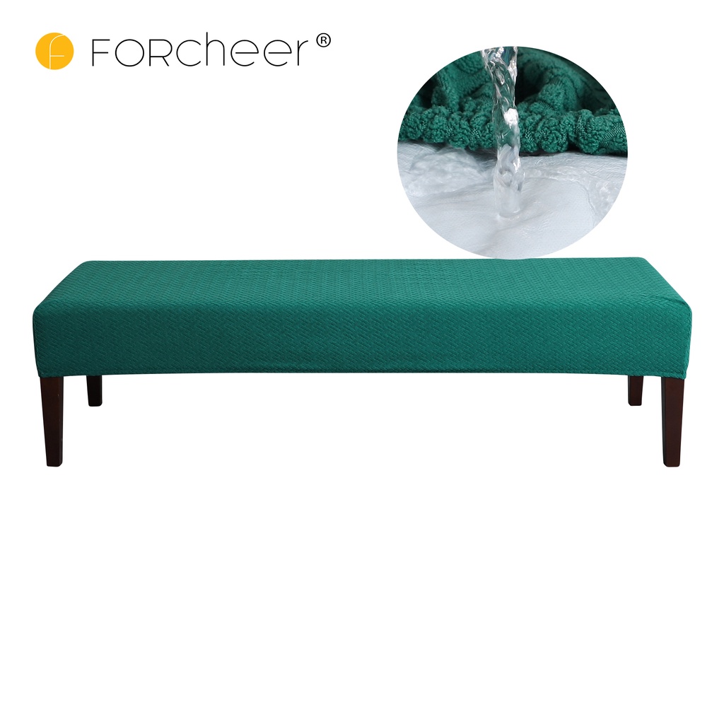 Forcheer Waterproof Dining Bench Cover for Dining Room Jacquard Stretch Long Bench Seat Cover Protector Dust mite Removable Bench Slipcover for Living Room Shopee Singapore