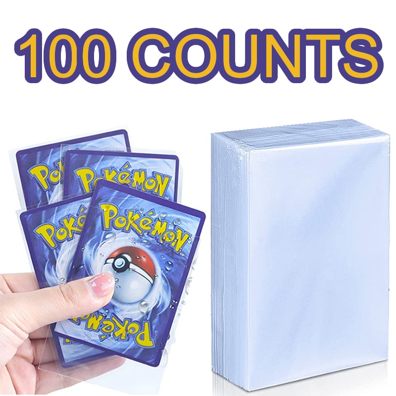 100pcs Pokemon Cards Transparent Card Sleeves Magic Board Game Tarot Poker Cards  Protector Board Game Card Sleeves | Shopee Singapore