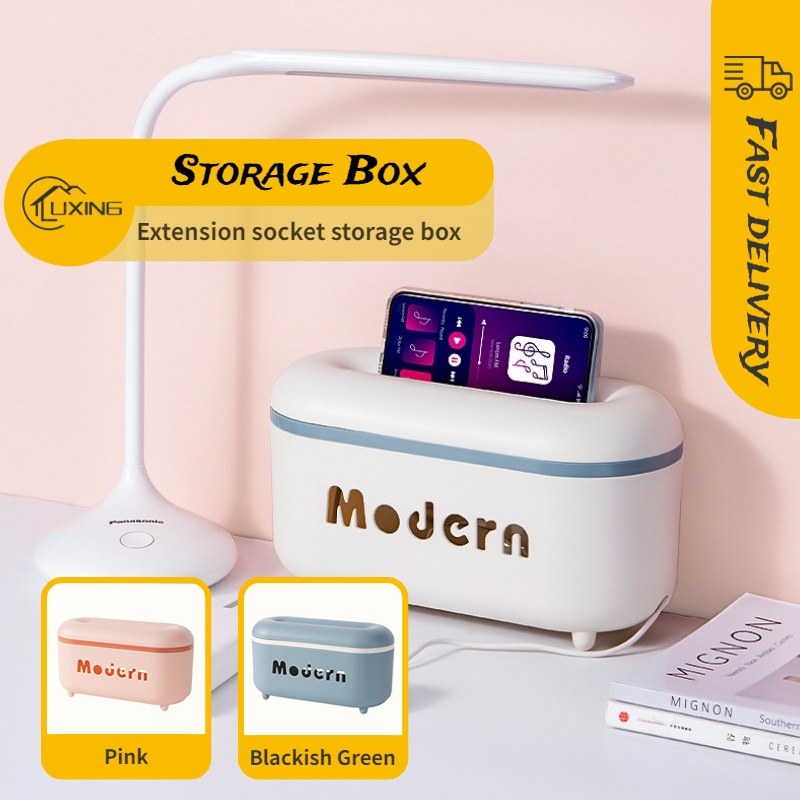 Home Office Desk Extension socket storage box power cord data cable ...