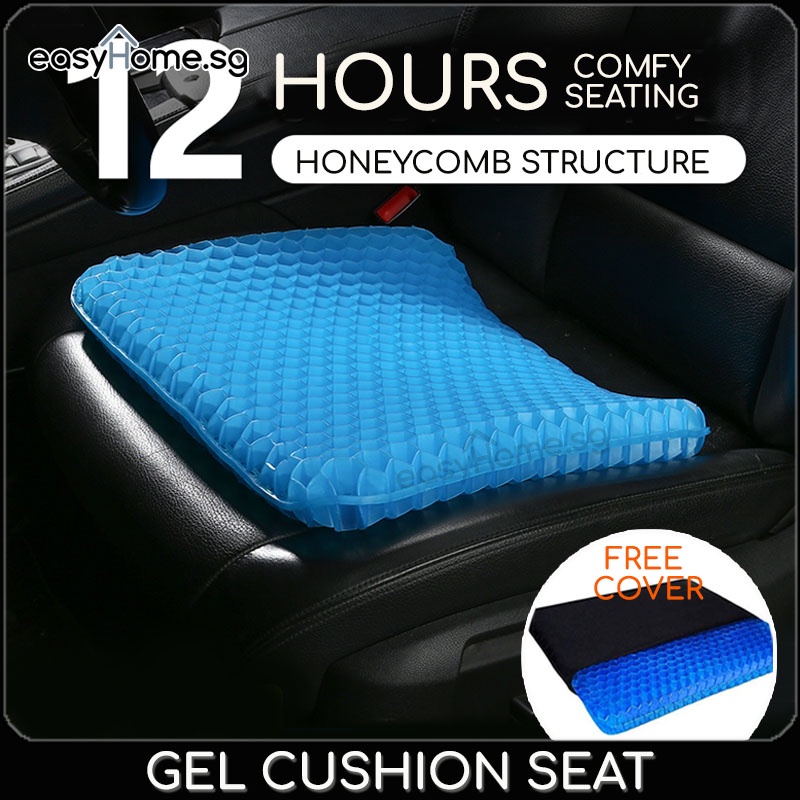 Easyhome.sg Gel Cushion Seat Double Layer Lumbar Back Support Egg Sitter Chair & Car Cushion Pad