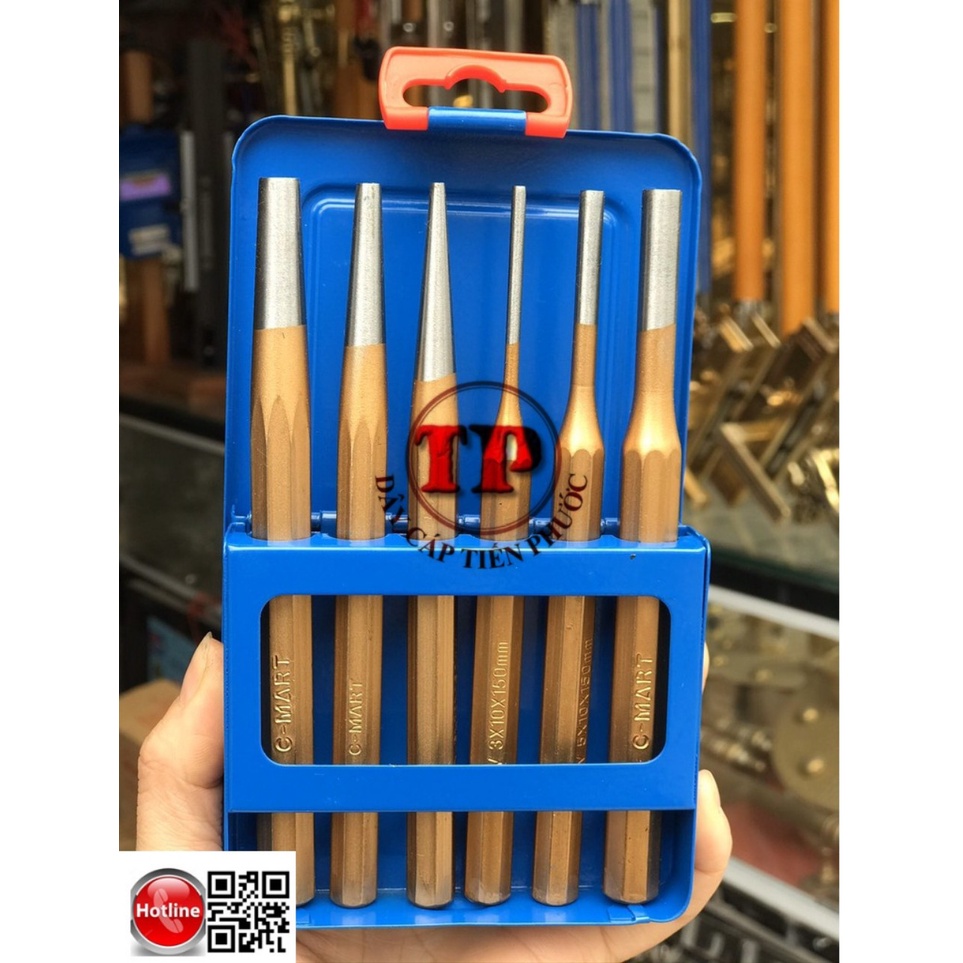 6-piece punch set, C-Mart A0117 tube shallow core chisel set (Taiwan ...