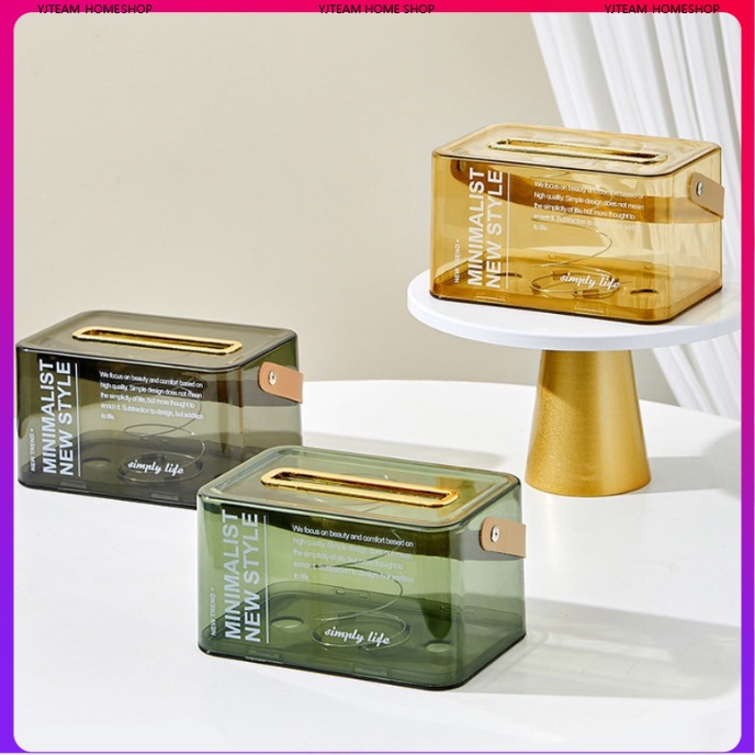 【IN Stock】Nordic Napkin Box Portable Creative Simple Lift Spring Living ...