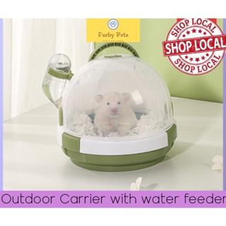 hamster carrier,small pet carrier bag hamster Breathable Portable,Hamster  Travel carrier cage Animal Outgoing Bag,hamster backpack carrier hedgehog  pet pouch,small animal carriers for rabbit Green 