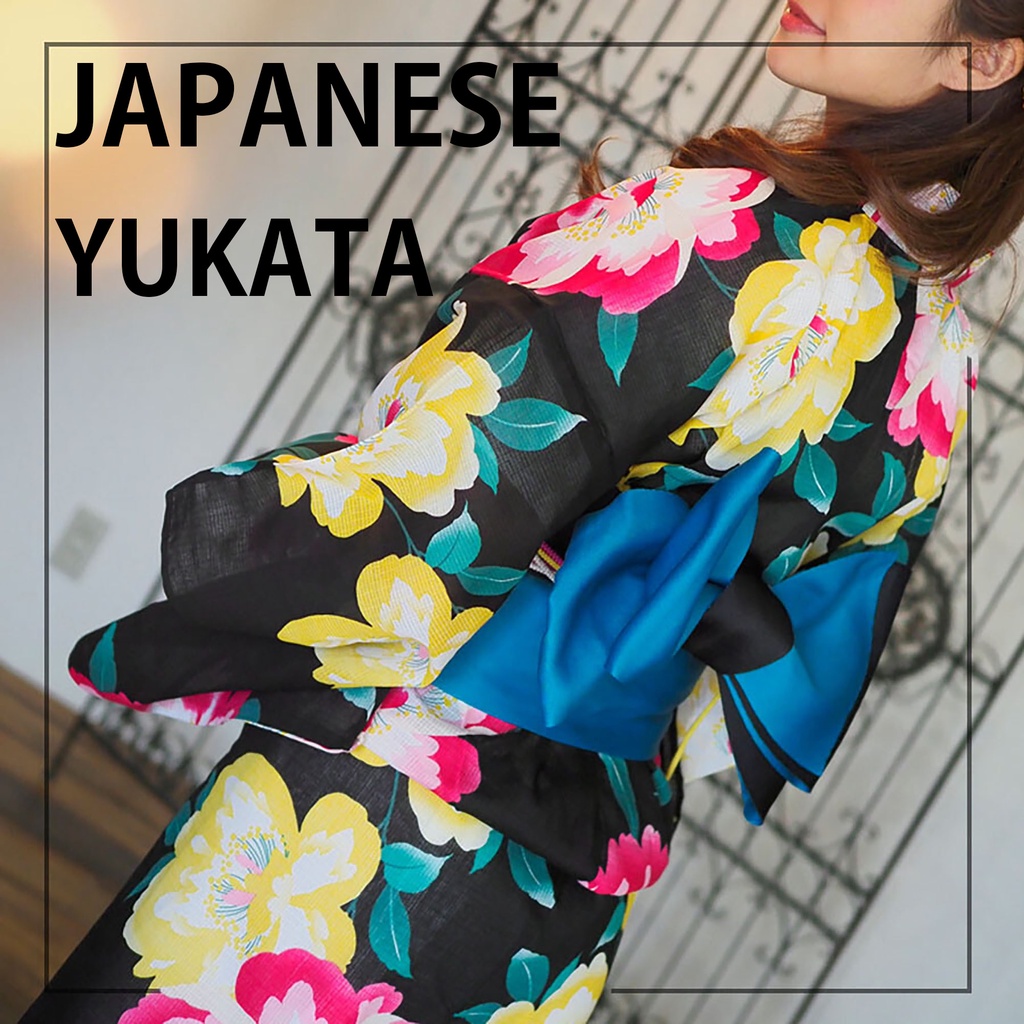 Japanese Summer Wear YUKATA. Cute Design. Multi-color Peony. Shipping ...