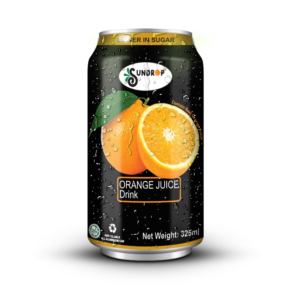 SUNDROP Orange Juice Drink 325ml x 4 cans Shopee Singapore