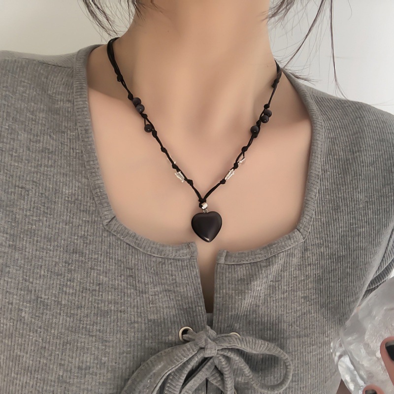 Unique Elegant And Cinnamoroll Necklace Heart Pendant Adjustable Length