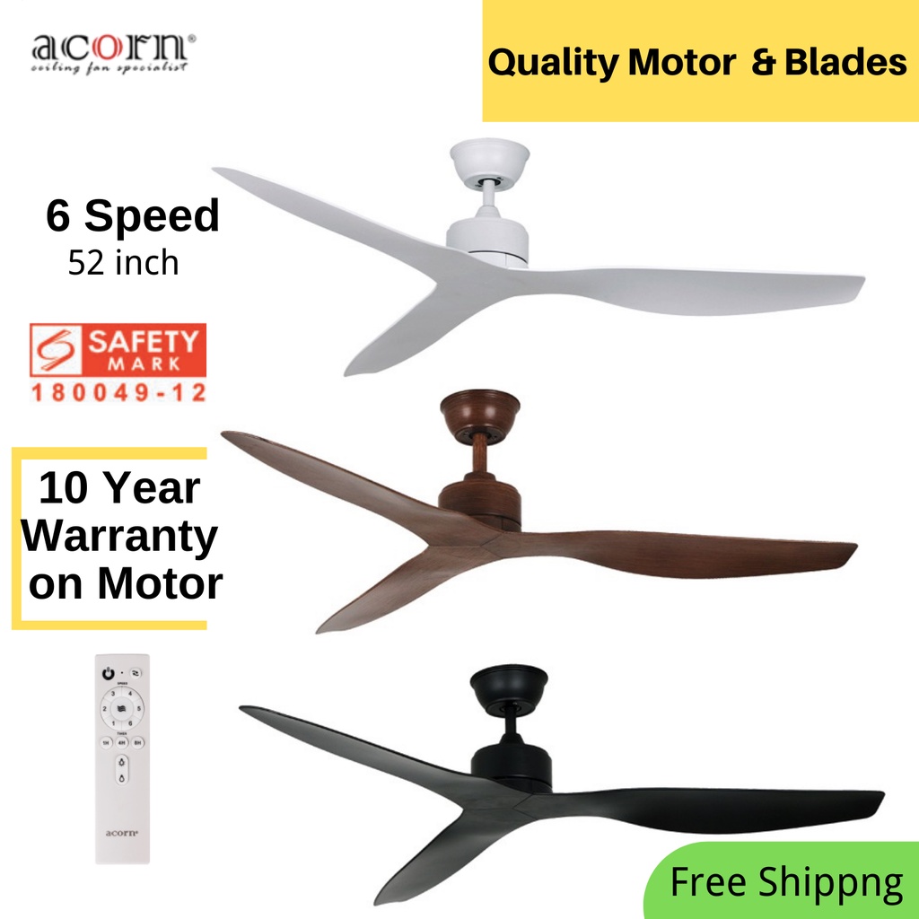 Acorn Fan Ceiling Fan 52“ with Remote Control DC Fan Smart Home HDB ...