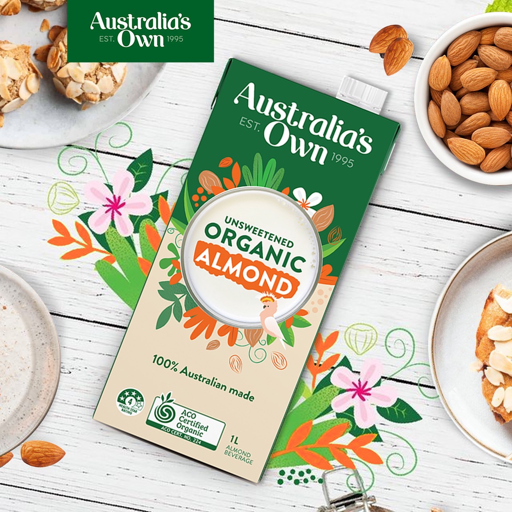 AUSTRALIA'S OWN Organic Plant Milk 1L (Almond Milk, Soy Milk, Coconut