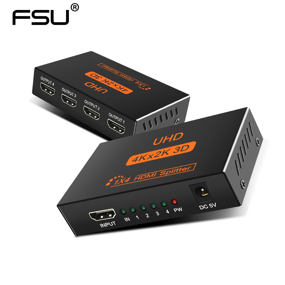 1 In 4 Out HDMI Splitter Hdcp 4k HD 2160P Dual Display Shopee Singapore