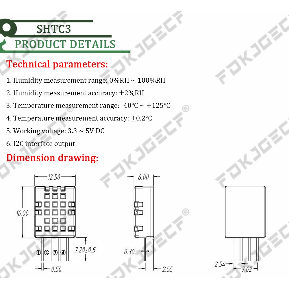 Digital Temperature Sensor / Humidity Sensor DHT11 DHT22 DHT20 AM2302 ...