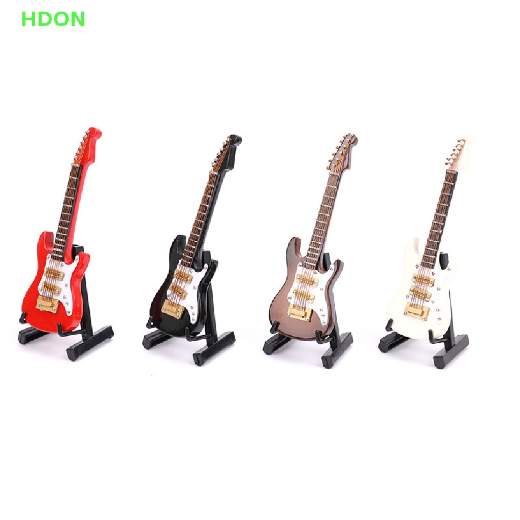 HD Mini Electric Guitar Model Decoration Musical Instruments with Case