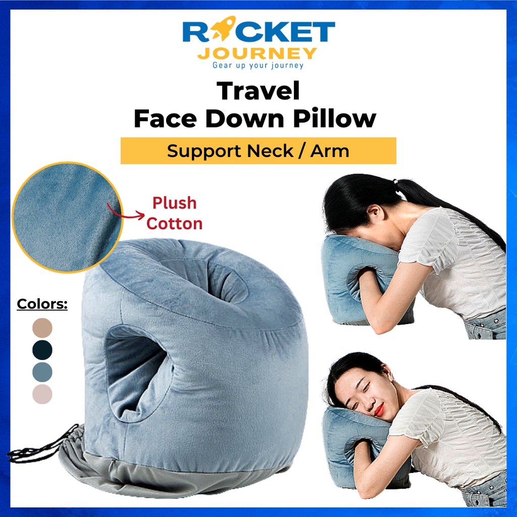 Travel Face Down Pillow Nap Pillow Lying Down Head Arm Support Office Nap Neck Pillows Shopee Singapore