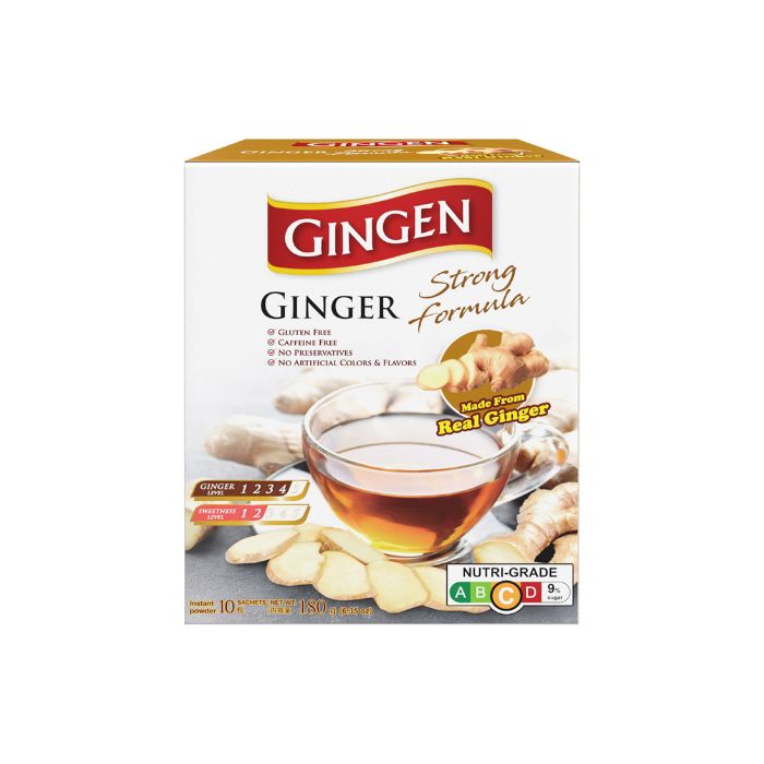 Gingen Instant Ginger Tea, Strong Formula, 10s x 18g (Halal) | Shopee ...
