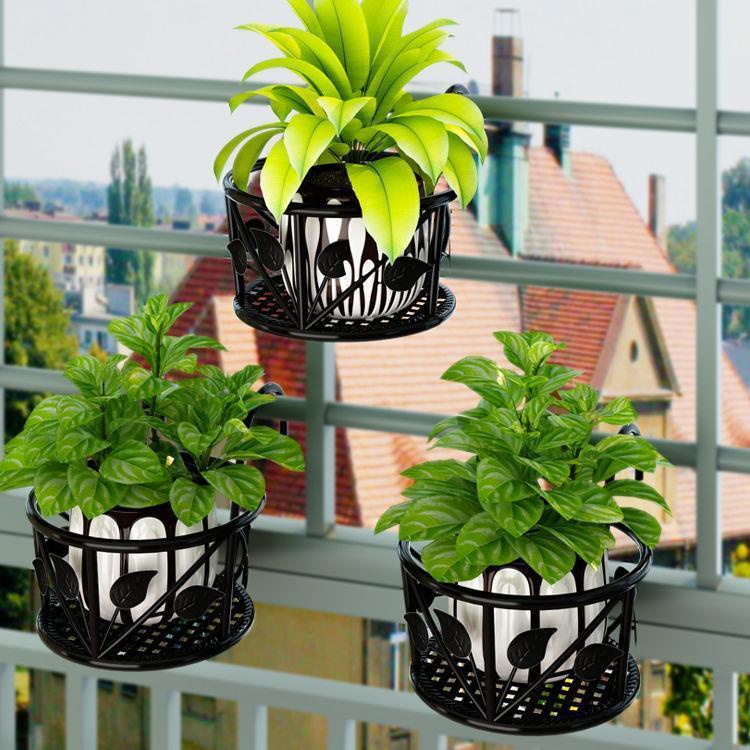 Balcony plant rack shelf Flower Stand Window Pot Hanger Shelf outdoor ...