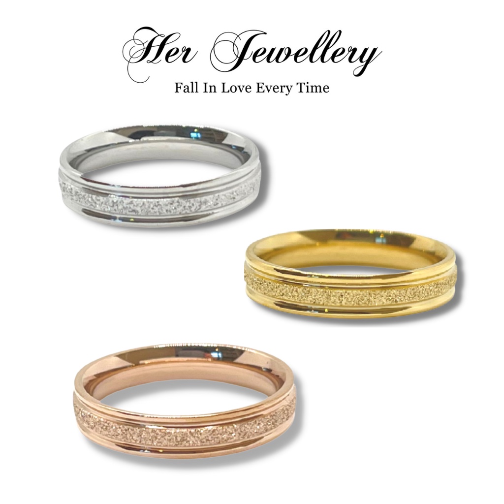 Odette Titanium Ring - Premium Japan Imported Titanium with 18K Gold plated