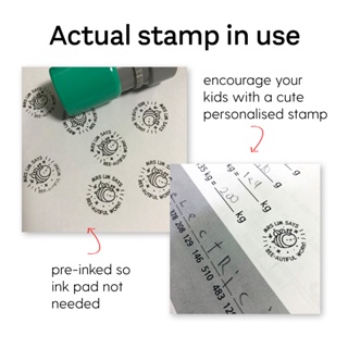 Custom Teacher Name Stamp Cute & Funny Encouragement Reward Stamp ...