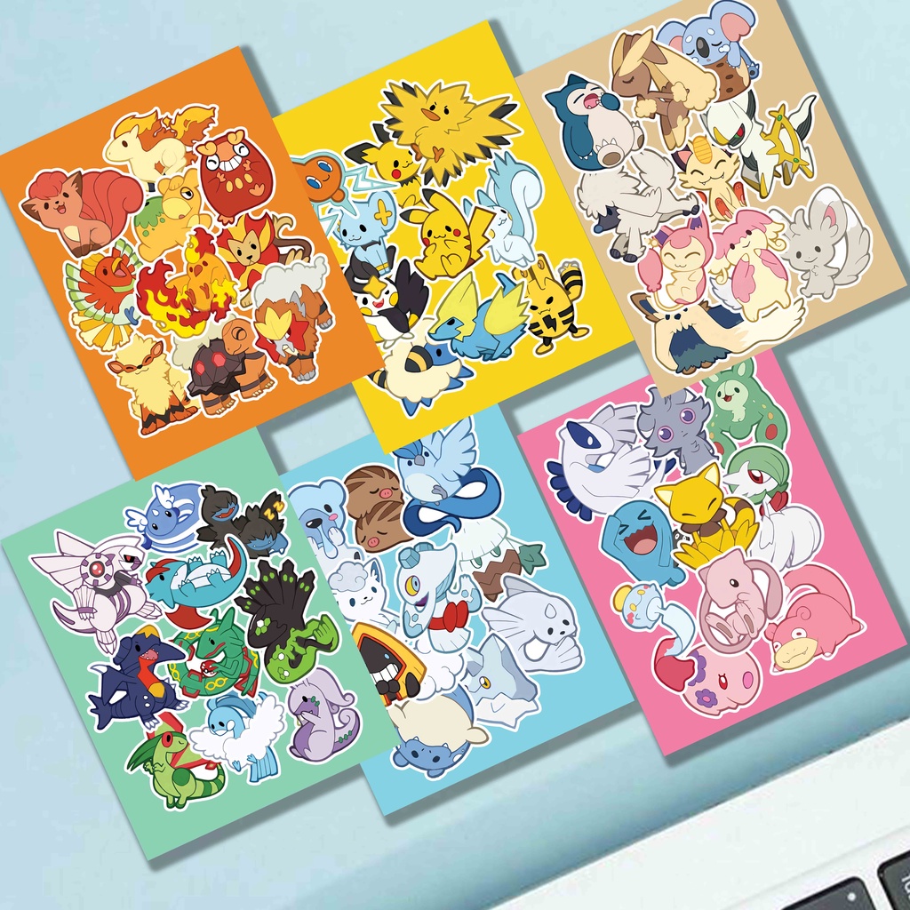 Sticker Edition Pokemon Aesthetic Sticker Waterproof (10pcs) | Shopee ...