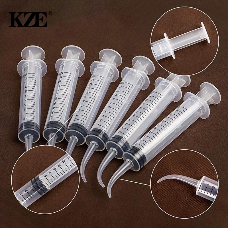 50 pces clean irrigation disposable dental syringe with curved tip