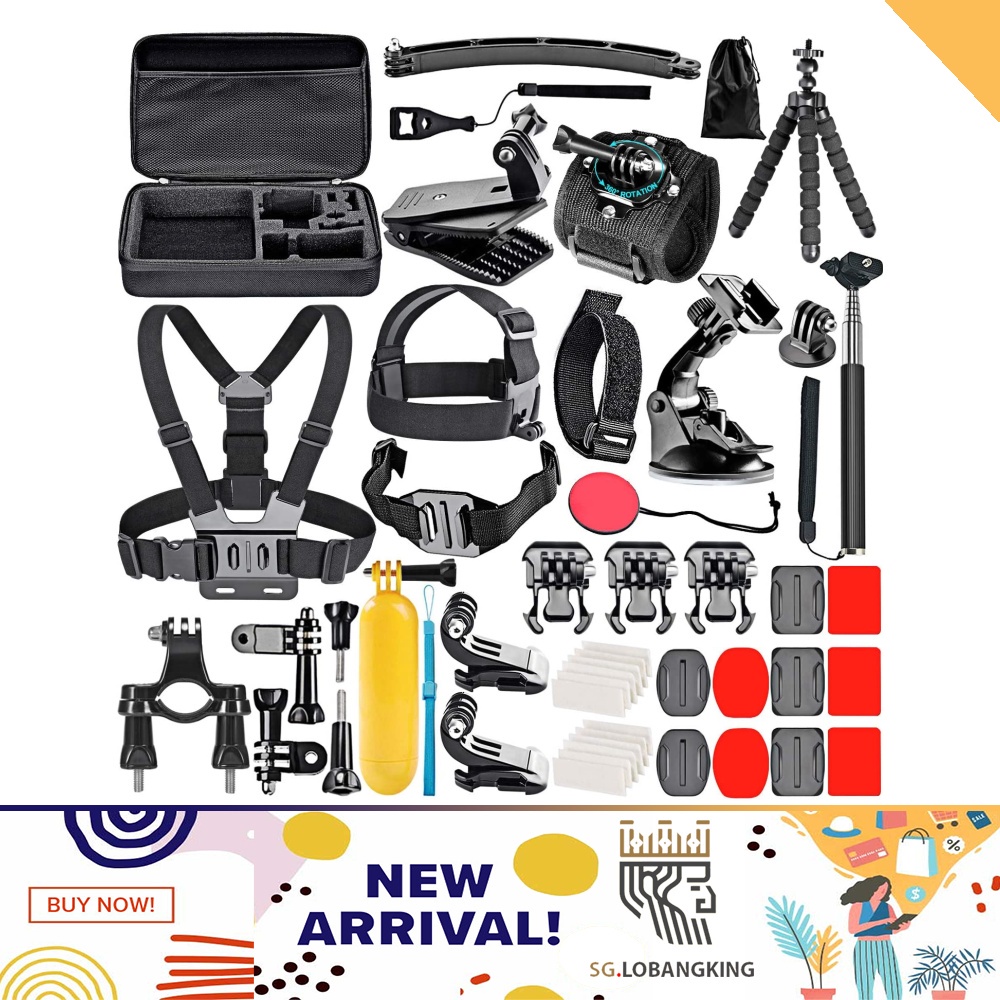 instock] Neewer 50 in 1 Action Camera Accessory Kit Compatible