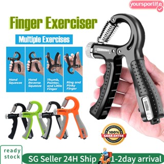 10-100Kg Adjustable Hand Grip Strengthener Electronic Countable Heavy  Gripper Exerciser Arm Muscle Wrist Train Fitness