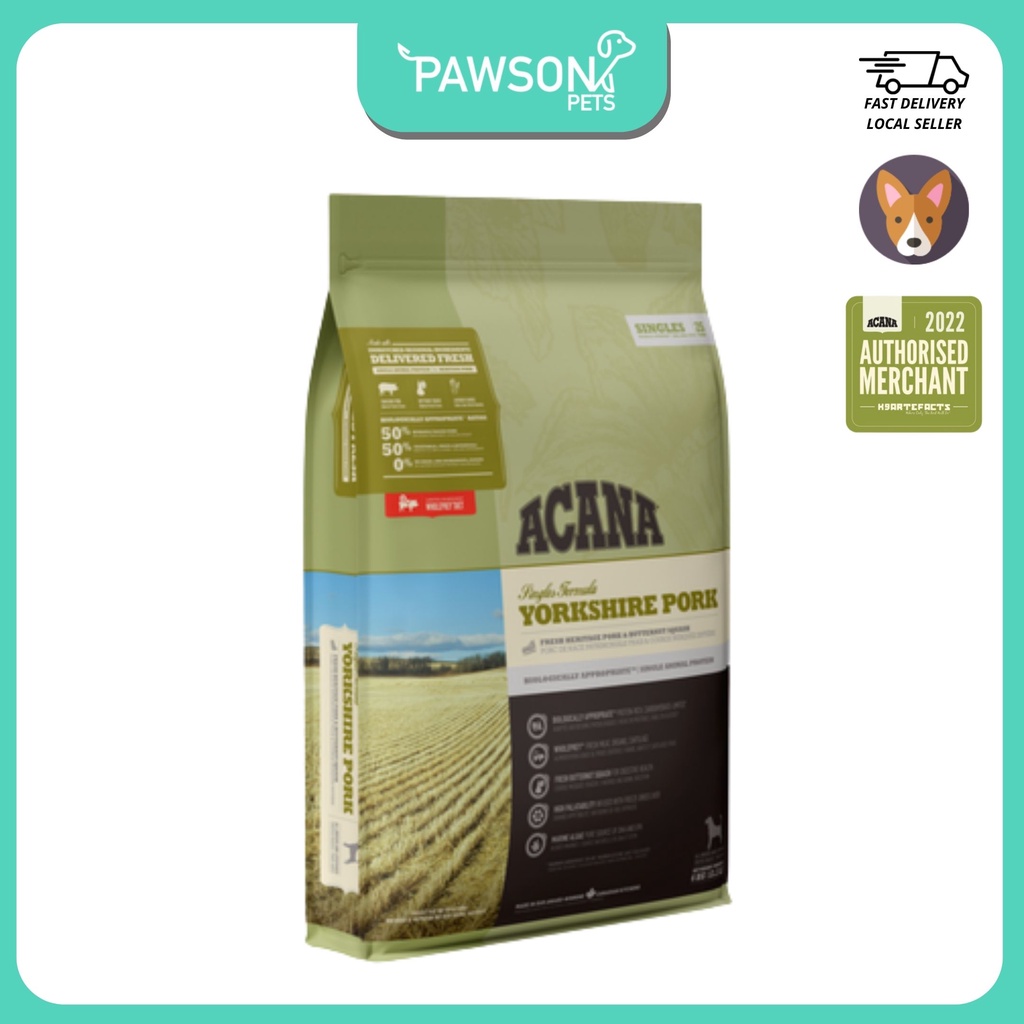 ACANA Yorkshire Pork Dog Dry Food 2kg Shopee Singapore