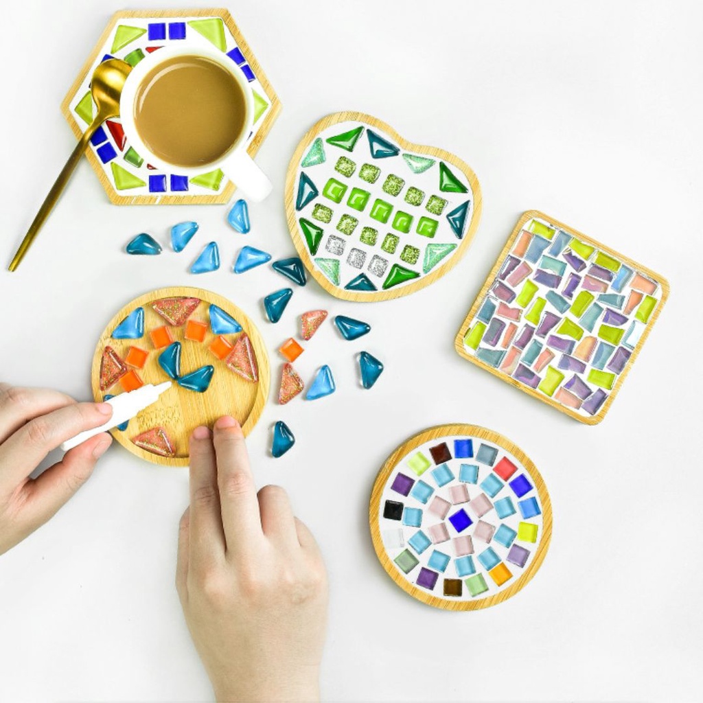 LOW PRICE Mosaic Coaster Kit ( Caulk Powder type ) Make your own