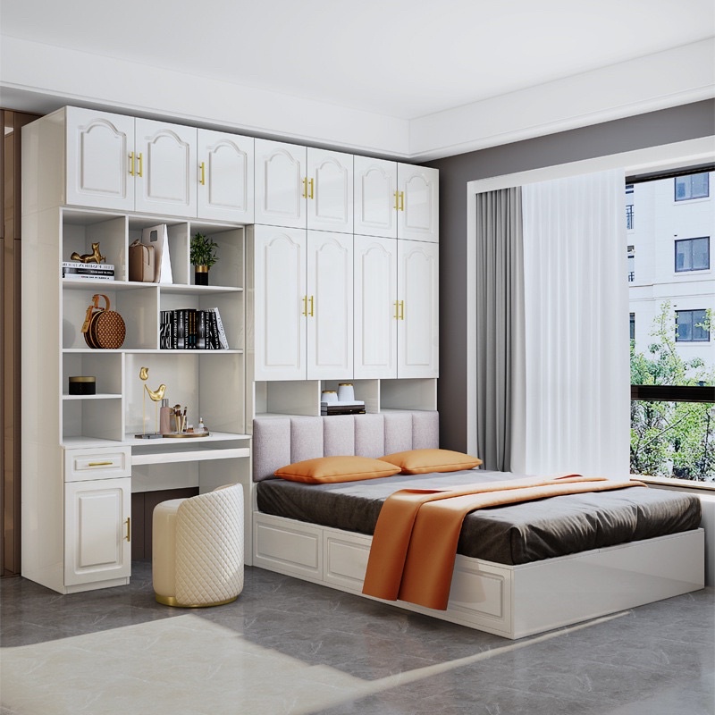 Tatami Bed Frame w Wardrobe Tatami Mattress Configurable Bed