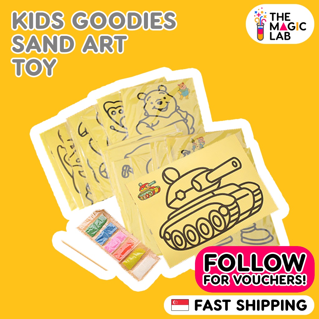 Children's DIY sand painting set cartoon graffiti gift Kid's educational handmade Color sand painting toys
