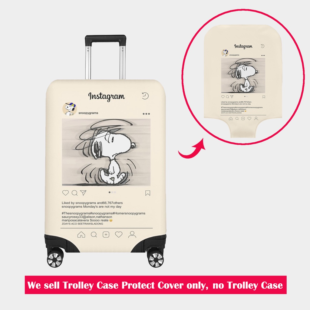 Luggage Cover HighAnti Scratch Elastic Snoopy Print Luggage Cover - Main Image